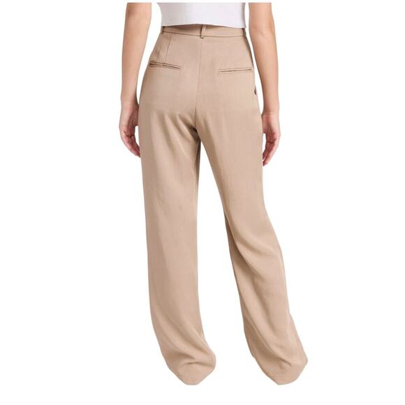 Reformation Pants - Reformation Mason Cropped Pant Light Khaki Size 0 Wide Leg NWT Minimalist Tencel